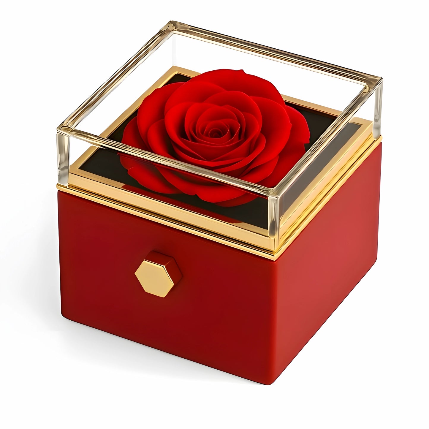 Caja de Rosa Eterna | Rosa Real y Pulsera Venchi Inicial