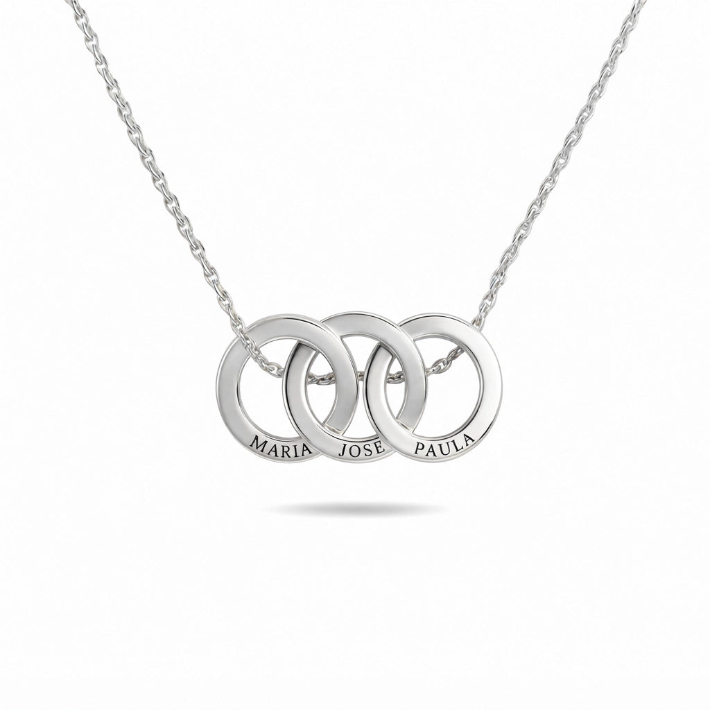 Collar Aros Entrelazados