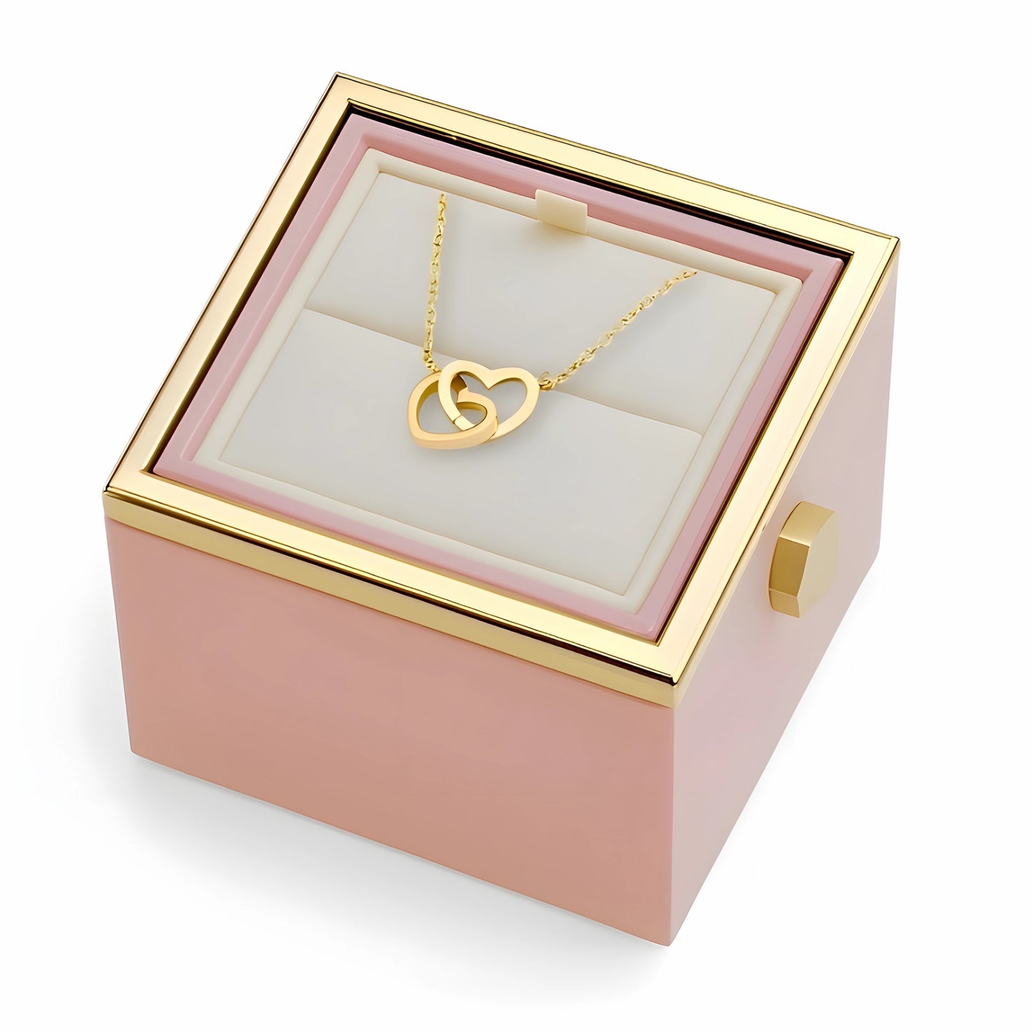 Caja de Rosa Eterna | Rosa Real y Collar Personalizado en Oro 18k